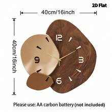 1件装现代简约奢华2D平面挂钟，超静音石英机芯，无滴答声，装饰性静音挂钟，适用于客厅、卧室和办公室，时尚卧室挂钟装饰，独特个性化，超清晰读时，是客厅、卧室、办公室、工作室、家庭、书房、厨房和咖啡厅的理想时钟装饰，是送给朋友和家人的完美装饰礼物。 - 彩色 - 查看 15