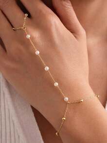 Tsnamer 1 Pc Milanese Style Lace Copper Bracelet, Retro And Simple Design, Versatile For Daily Wear - Silver - View 7