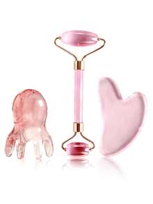 2/3/4pcs/Set Facial Beauty Massage Tool Kit, Including Gua Sha Board, Roller, Massage Stick, Face & Eye Massager, Head Massage Comb, Muscle Relaxation Small Tools, Suitable For Women Facial Beauty Massage - Multicolor - View 10