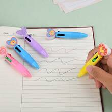 10pcs Random Styles Novelty Heart-Shaped 4-Color Retractable Ballpoint Pens | Suitable For Valentine's Day/Wedding Season/Party Supplies, Ideal For Office/School, Great Gift For Female Friends (Back To School/Birthday/Valentine's Day) - Multicolor - View 4