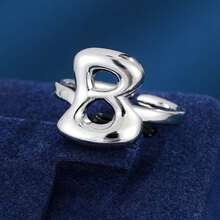 1pc Minimalist Letter Design Adjustable Open Ring For Women - Multicolor - View 26