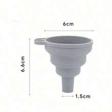 1pc Practical Silicone Folding Funnel, Portable Small Funnel, Large-Diameter Wine Funnel, Multi-Purpose Kitchen Large-Diameter Oil Funnel. The Color Is Randomly Sent. Anti Splash Kitchen Accessories, Easy To Store, Convenient For Kitchen Organization. - Random Color - View 3