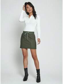Womens Polo Shirts Fall Clothes For Women Lapel Collared V Neck Long Sleeve Tee Shirt - 50061 黑色 - 查看 9