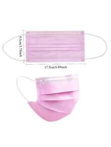 50pcs Disposable Face Masks, 3-Layer Design, Specially Made For Women - Multicolor - View 9