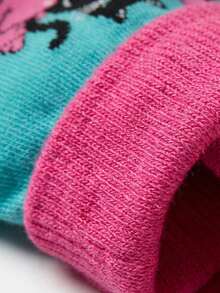 1双黑色猫咪和火烈鸟游泳图案男士中筒袜，春夏款 - 淺藍色 - 查看 5