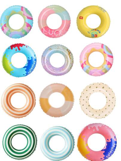 1 Pc Inflatable Swimming Ring, Sequined Swimming Ring, Beach Essential, Beach Accessory, Pool Float, Summer Pool And Beach Floating Toy, Party Decoration, Perfect Summer Gift, Ideal For Pool And Beach Play, Summer Must-Have, High-Quality Water Game Supplies, Beautifully Designed, Reliable Buoyancy, Family Pool Equipment, All-In-One.