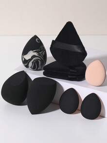 9件套化妆工具套装，包括：3个化妆海绵+3个迷你气垫粉扑+3个迷你气垫粉扑 - 彩色 - 查看 10