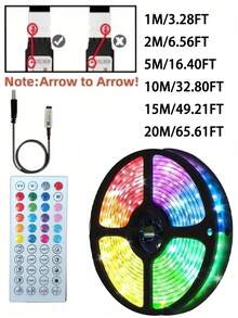 Lampu Strip LED USB 1m-30m, Lampu Strip LED dengan Kontrol Jarak Jauh Inframerah 44 Tombol, Lampu Strip LED RGB Pintar 32,8 kaki, Mendukung Kontrol Aplikasi, Pengaturan Timer, dan Mode Musik. Cocok untuk Kamar Tidur, Komputer, Lemari, dll. Lampu Dekoratif LED, Sempurna untuk Pesta Ulang Tahun, Perayaan Liburan, dan Hadiah Natal, Dekorasi Rumah, Kamar Tidur, Ruang Tamu, Rumah, Natal, Pesta, Pernikahan, Dekorasi Natal - cahaya polikromatik - View 12