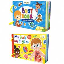 beartale 1 Libro interactivo para niños, incluye cuaderno de actividades, tarjetas flash sensoriales educativas, juguetes Montessori, que cubren temas como el Body, las emociones, la comida, los vehículos, los animales de granja, el espacio, ayuda a desarrollar habilidades cognitivas, juguete preescolar, juguete de viaje, regalo para niñas, niños, útiles escolares, materiales de aprendizaje, adecuado para verano/vuelta al colegio - Multicolor - Ver 18