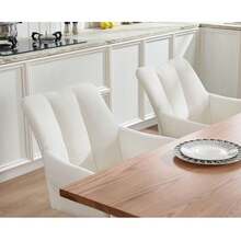 Chairus Set Of 2 360° Swivel Linen Chairs For Kitchen Or Office - Beige - View 5