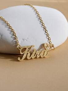 个性化心形项链，不锈钢定制名字项链，男女皆宜，简约、休闲、复古，适合送给女友、妈妈、家人、朋友、女儿，周年纪念日、情人节、母亲节、生日、毕业典礼、日常佩戴、婚礼、舞会等场合。 - 磨砂 - 查看 6