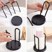 1/2个装极简塑料杯架，多功能一次性杯子分配器，家用/咖啡厅茶杯收纳整理器 - 彩色 - 查看 4