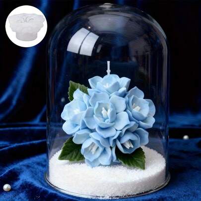 1pc Hydrangea Candle Silicone Mold, Non-Deformable And Easy To Clean, Suitable For Making Candles / Soaps / Resin Crafts - Ideal For Spring Decor, Valentine's Day, Wedding Decoration, Holiday DIY Gifts - Perfect DIY Gift For Living Room, Bedroom, Office Fragrance Decoration