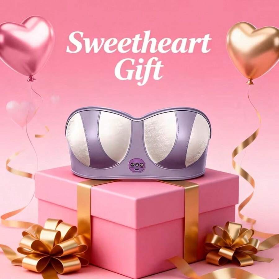 Masajeador eléctrico inteligente de temperatura constante y vibración para masaje de senos, recargable y multifuncional - para uso doméstico, sujetador deportivo. - Multicolor - Ver 1