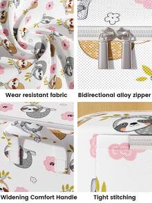 1 túi đựng đồ cỡ lớn kiểu dáng con lười màu trắng, chất liệu dày dặn, bền chắc, chống thấm nước và chống bụi, tay cầm dày dễ gấp gọn, thích hợp cho ký túc xá sinh viên, đựng đồ dùng và sắp xếp nhà cửa hàng ngày. - trắng - Xem 9