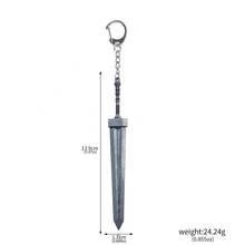 14cm Dark Moon Greatsword Elden Ring Bloodhound's Fang Keychain Cosplay Prop, Unisex Backpack Decoration - one-size - View 16