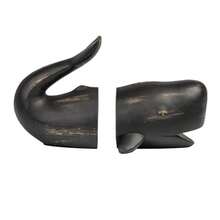 Resin Whale Bookends-B031 - Negro gastado - Ver 7