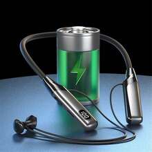 1 pieza Auricular inalámbrico de música de moda con diseño magnético, control de botón, cómodo y suave, flexible de silicona, estéreo HiFi inalámbrico, con 600 horas de tiempo de reproducción - Multicolor - Ver 41