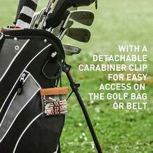 1pc Transparent PVC Golf Spike Bag With Automatic Buckle Design And Hanging Hook, Portable Spike Storage Bag - Multicolor - View 3