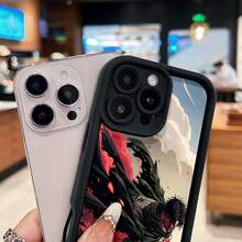 Ackerman luchando contra el rojo. Esta elegante funda para teléfono es compatible con Samsung, Apple, VIVO, OPPO, , Transsion, ,  y Honor. Fabricada en silicona TPU, ofrece protección contra golpes y caídas, además de una sensación superior. Es un regalo ideal para familiares, amigos y seres queridos, y una opción perfecta para San Valentín y Año Nuevo. - Negro - Ver 4