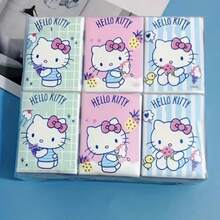 Sanrio 9/18 小包/組 精緻手帕面紙，可愛 Hello Kitty 印花雪紡紙，便攜卡通圖案面紙，適合工作、春夏假期、畢業季、旅行配件、生日禮物、婚禮、餐廳、開學季、畢業季、節日派對等場合 - 卡通 - 查看 4