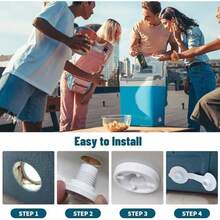 Cooler Drain Plug Assembly Replacement For Coleman Xtreme Coolers 50 Qt, 58 Qt, 82 Qt, Drain Plug Replacement For Cooler, Cooler Accessories Also Fit For Rubbermaid Cooler - 1.5" Shaft Length - / - 查看 5