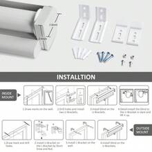 Cordless Zebra Blinds Roller Shades For WindowDual Layer Sheer Blinds Light Control With Valance Day Night Privacy Light Filtering Fabric, 18 W X 72 H, White - 18Wx72HWhitelightFil - View 6