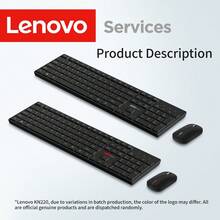 Lenovo 2.4G Wireless Keyboard And Mouse Combo, 105 Keys, Slim And Durable, Minimalist And Fashionable Design, Suitable For Business Office, Home, Laptop, Tablet - Black - View 8