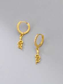 1pc S925 Sterling Silver Snake Shaped Animal Nose Ring, Fashionable Luxury Nose Jewelry - Single - View 3