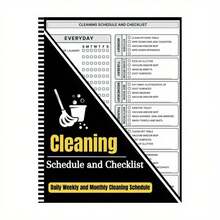 2Pcs Family Cleaning Schedule Planner, Daily, Weekly, Monthly Cheaning Checklist, Paper Material, Easy-To-Follow Clean Organizer For Adults Planning Sheets - 2pcs - View 3