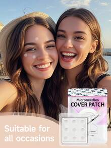 27/18/9片装微针贴片，含玻尿酸，针长0.25毫米，配粉色塑料镊子，适合所有肤质，可用于面部、额头、法令纹、眼周，使肌肤更光滑、更亮泽、更细腻，面部护理，眼膜，面膜，男女皆宜，面部按摩器，面部滚轮，美容配件，护肤的理想之选。 - 均碼 - 查看 6