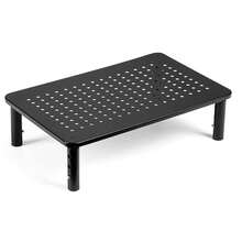 1pc Monitor Stand Riser For Computer, Laptop, Printer, Notebook And All Flat Screen Display , Black - Black - View 1