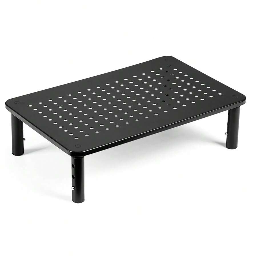 1pc Monitor Stand Riser For Computer, Laptop, Printer, Notebook And All Flat Screen Display , Black - Black - View 1