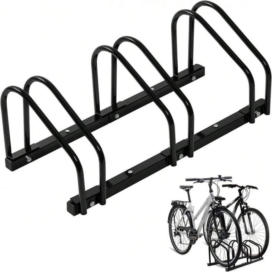 [Envíos locales] Soporte de Bicicleta de 3 Pisos Ajustable, Rack Multinivel para Bicicletas de Montaña y Carretera, Portabicicletas Estable para Almacenamiento en Garaje y Hogar - 1 - Ver 1