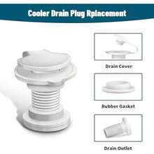 Cooler Drain Plug Assembly Replacement For Coleman Xtreme Coolers 50 Qt, 58 Qt, 82 Qt, Drain Plug Replacement For Cooler, Cooler Accessories Also Fit For Rubbermaid Cooler - 1.5" Shaft Length - / - 查看 4