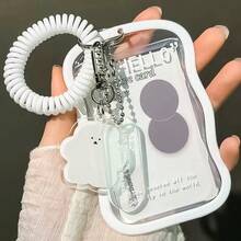 3英寸云朵造型照片卡套 - 透明保护套，带挂件钥匙扣 - 卡套+彈簧+掛飾 - 查看 7