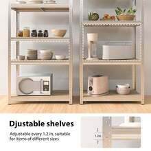 7Sevenjokers 180cm Heavy Duty Boltless Shelving Unit, Adjustable Industrial Rack For Garage Workshop Kitchen, Silver - Silver - View 4