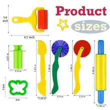 36pcs Clay Tools Set With Rolling Pin, Cutters, Scrapers - Large Blue Clay Extruder, Home Or Classroom - Colorful Animal Molds-Easy-Clean Clay Modeling Tools For Beginners & Experts, Local Warehouse - White - View 9