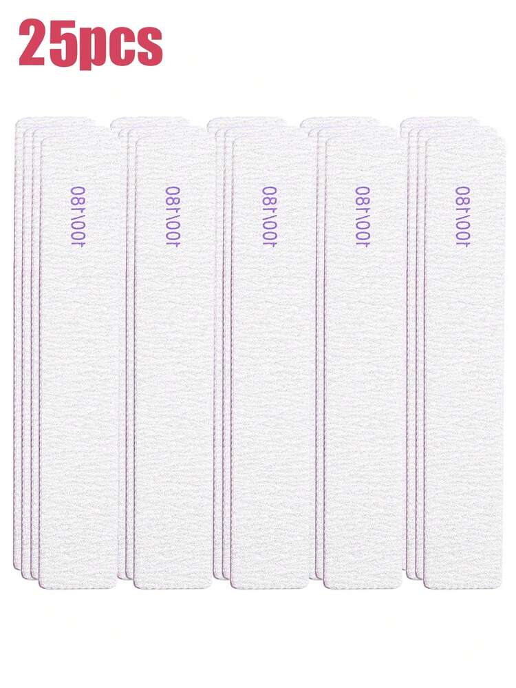 100/180目双面专业可重复使用指甲锉/抛光块，适用于家庭美甲和沙龙亚克力指甲修剪工具 - 彩色 - 查看 11