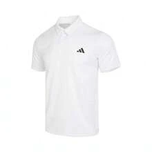 Nike Polo de tenis Adidas Fab, unicolor con logo, polo de manga corta de tenis de secado rápido para hombre, color blanco - Blanco - Ver 11