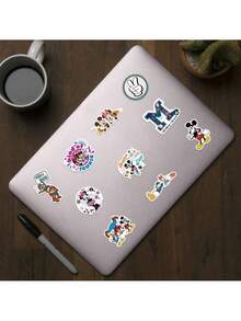 Disney 50张迪士尼官方授权乙烯基贴纸 米奇和朋友们 防水卡通贴纸 可贴在水瓶、笔记本电脑、手机、汽车、安全帽、保险杠上 朋友趣味情人节礼物 - DSN-005 - 查看 8