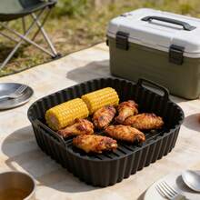 1/2片装空气炸锅硅胶烘焙垫,耐热硅胶蒸垫,烘焙蛋糕模具 - 彩色 - 查看 4