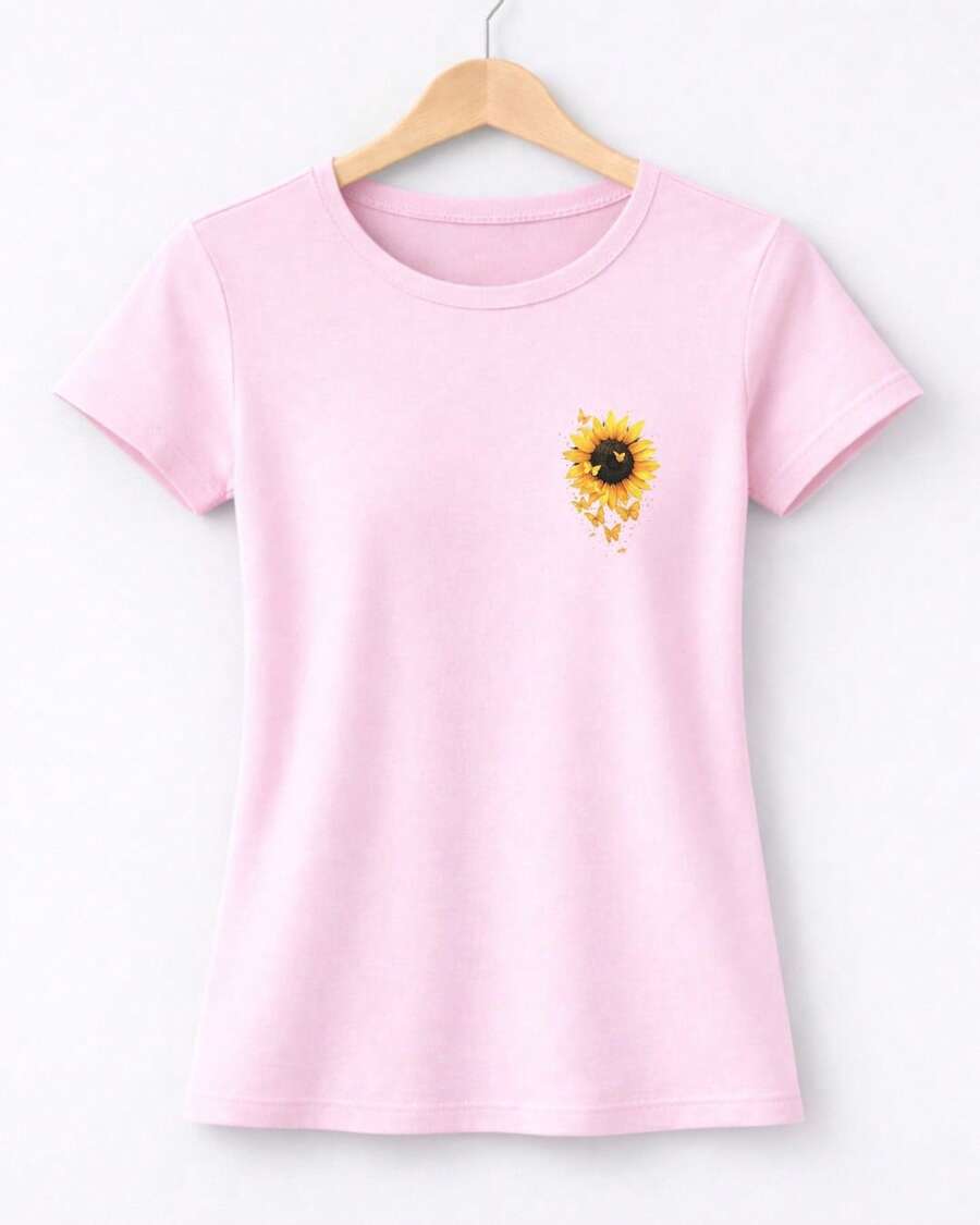 Premium Quality Women's T-Shirts! Shipping Throughout Brazil. - 淺粉色 - 查看 1