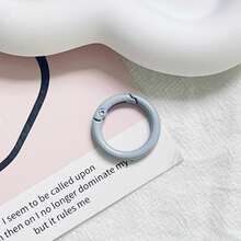 Factory Direct Zinc Alloy Spring Ring Handbag Luggage Clothing Round Ring Small Accessories Round Hanging Ring - Coffee Brown - View 4