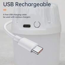 LiHangStar 1/2/4/8 Stücke USB aufladbare Campinglampen, tragbare Handlampe, hängende LED Zeltbeleuchtung, hochhelle Laterne, 3 Beleuchtungsmodi, mit Haken, für Notfälle, Camping, Angeln, Garten, Stand - Weiß - Übersicht 6