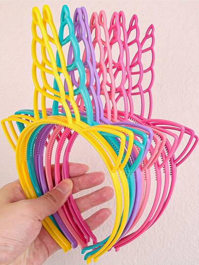 16 piezas Favores de fiesta de cumpleaños de unicornio, diademas de unicornio, suministros de fiesta de cumpleaños de unicornio, diademas de plástico con accesorios adecuados para damas, decoraciones de fiesta para mujeres, despedida de soltera, favores de fiesta de festival de música 1/4/8/16 piezas