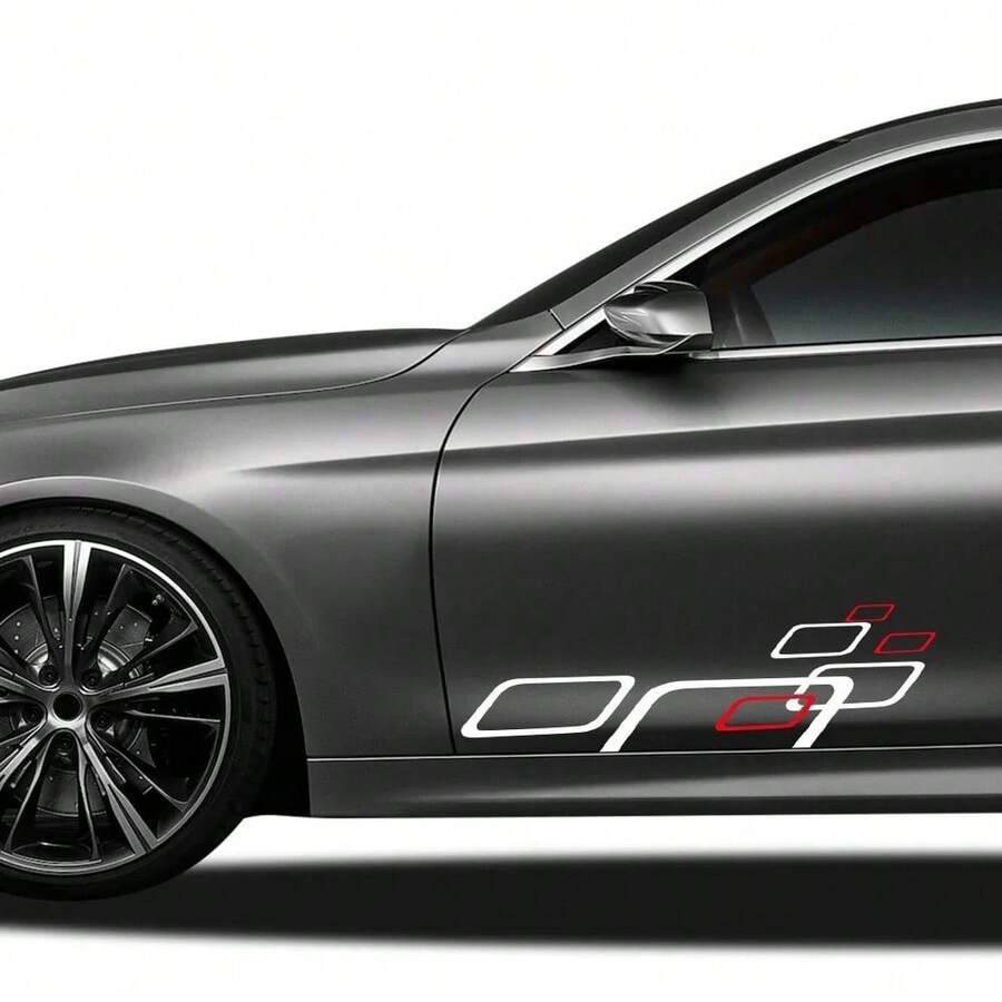 适用于大众 Transporter、途安、Caddy、Transit、菲亚特 Ducato、雷诺 Trafic、雪铁龙 Berlingo 的汽车侧贴纸赛车运动贴花 - 汽車貼紙 - 查看 1