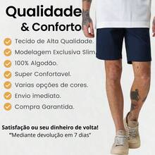 Men's Bermuda Shorts In Twill, Smart Casual, Premium Tailoring - Rỉ Nâu - Xem 5