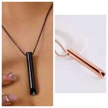 Collar de respiración, alivia la ansiedad y el estrés, herramienta de meditación calmante, dispositivo de respiración profunda para la atención plena, alivio de ataques de pánico, regalo de meditación calmante unisex, regalo navideño, collar decorativo con silbato, regalo del Día de la Madre, suministros para fiestas de alivio del estrés para adultos - Multicolor - Ver 13