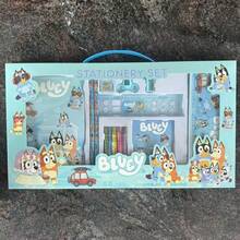 1 Set Family And Friends Cartoon Ruler Pencil Sharpener Eraser Notebook Set Creative Drawing Office Supplies Bluey Bingo Dog Cute Coco Rusty Muffin Stationery Kit Birthday Christmas Xmas Gifts - Multicolor - View 7